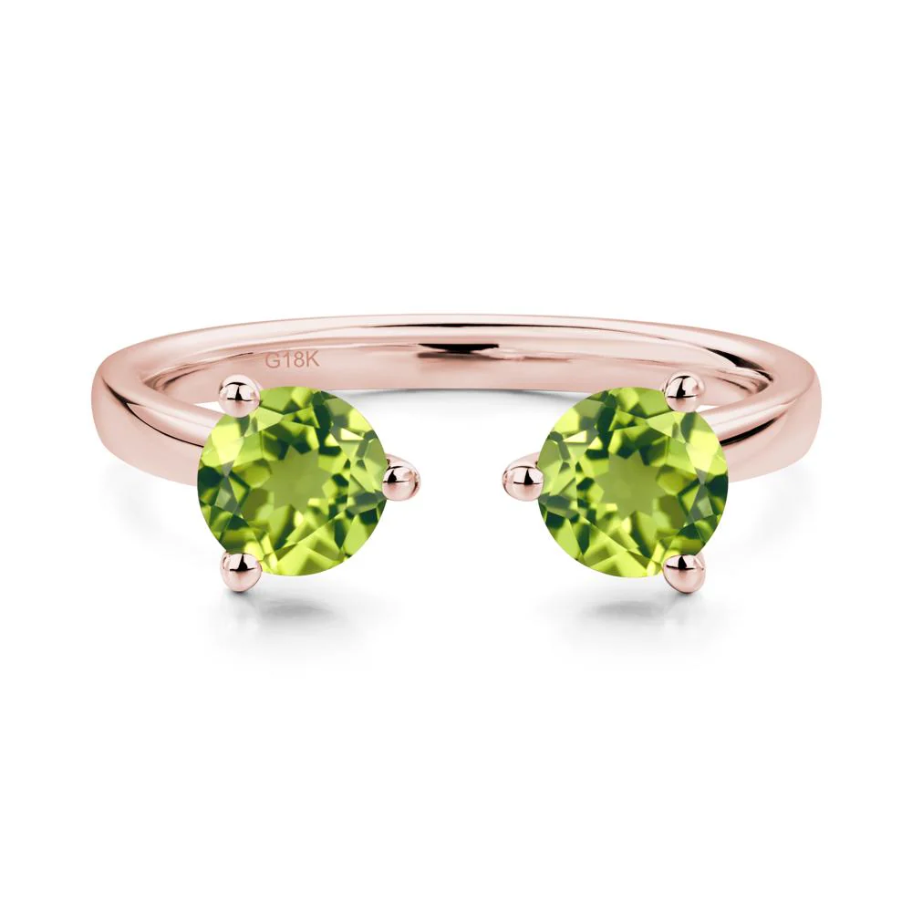 Peridot Open Toi Et Moi Ring - Image 9
