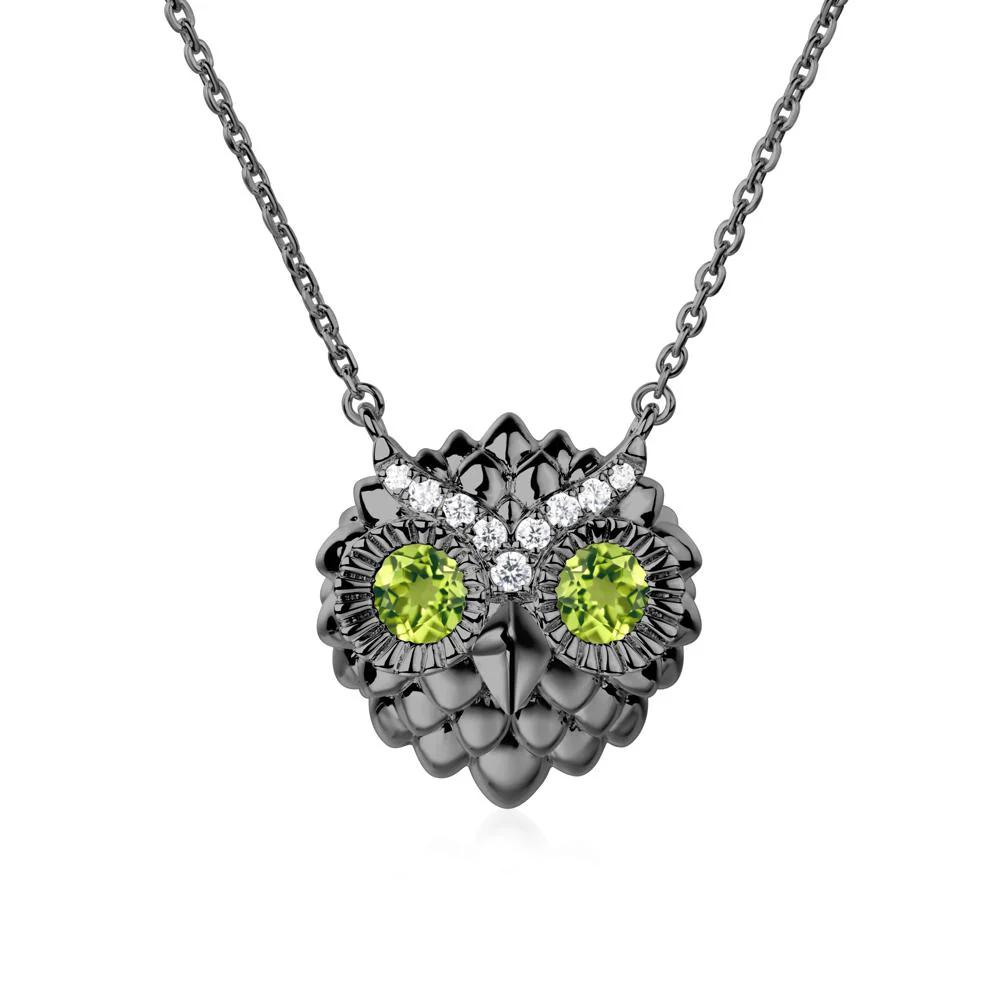 Peridot Owl Necklace - Image 9