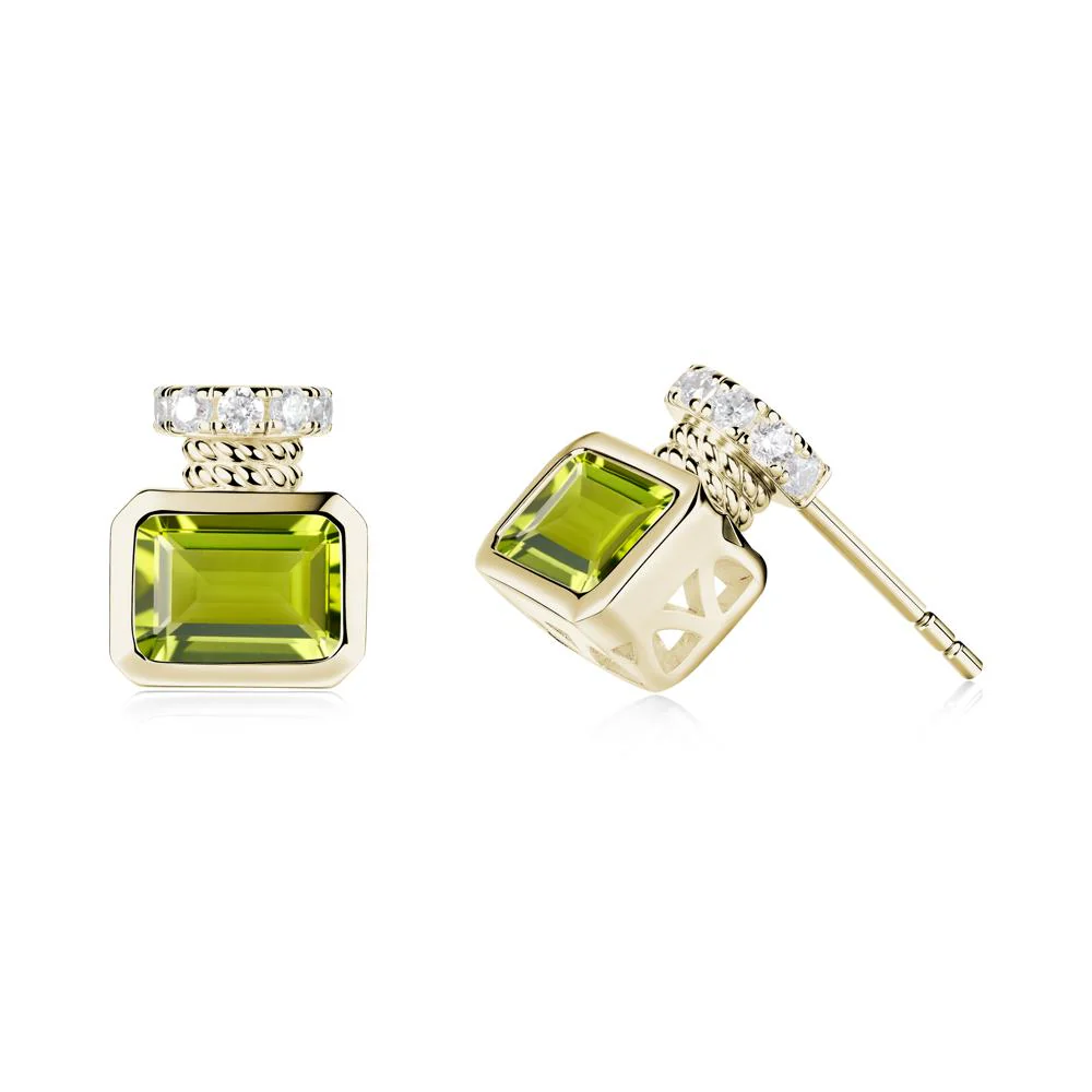 Peridot Perfume Bottle Design Earrings