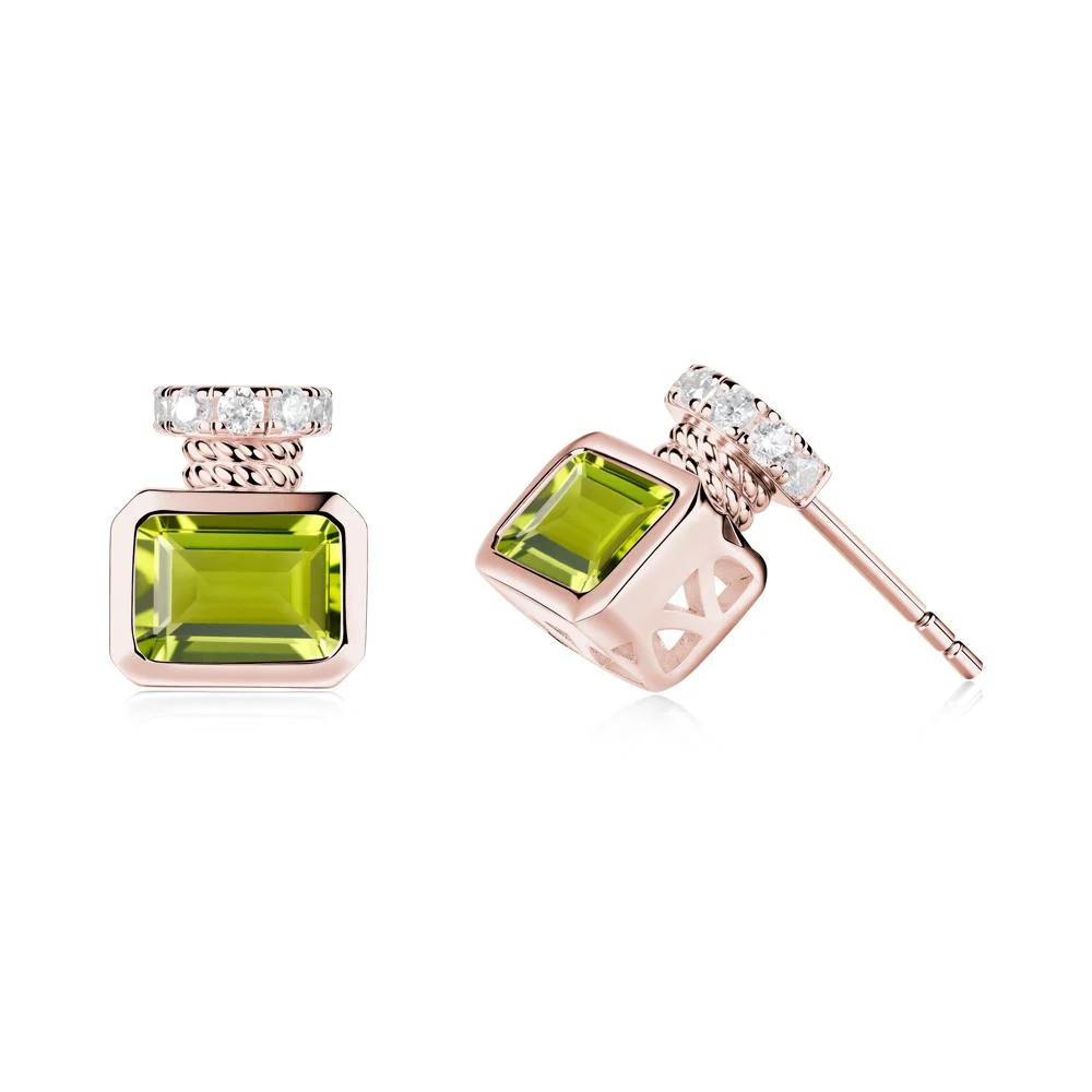 Peridot Perfume Bottle Design Earrings - Image 6