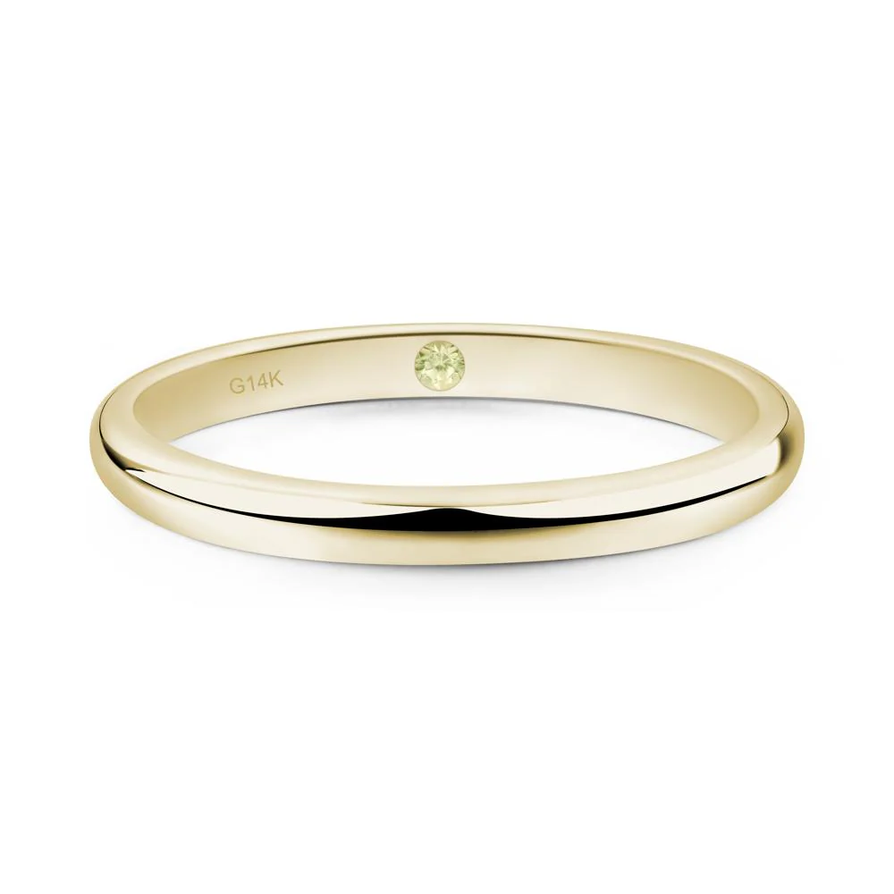 Peridot Plain Band Ring - Image 4