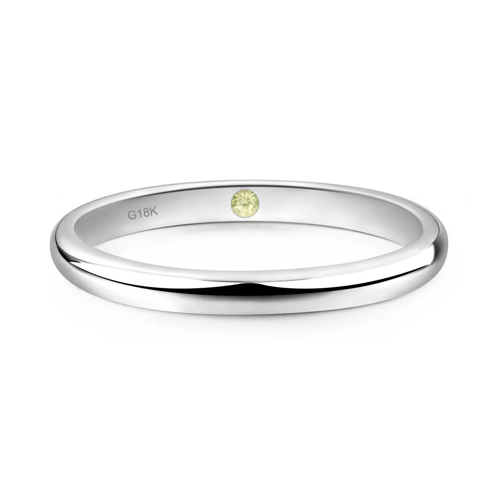 Peridot Plain Band Ring - Image 7