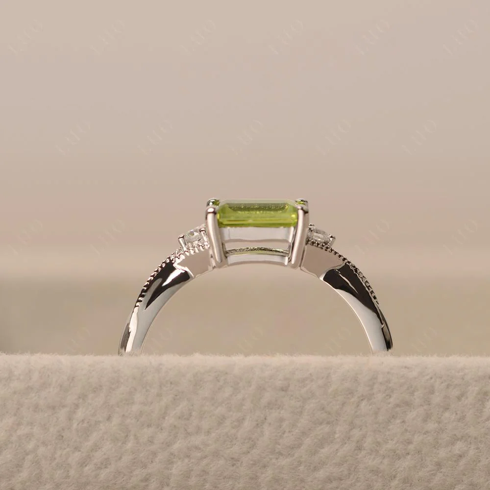 Peridot Milgrain Ring - Image 13