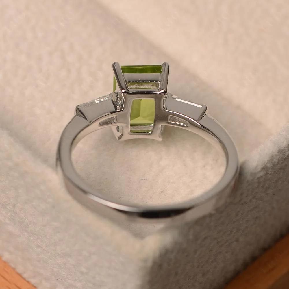 Peridot Tapered Baguette Engagement Ring - Image 31