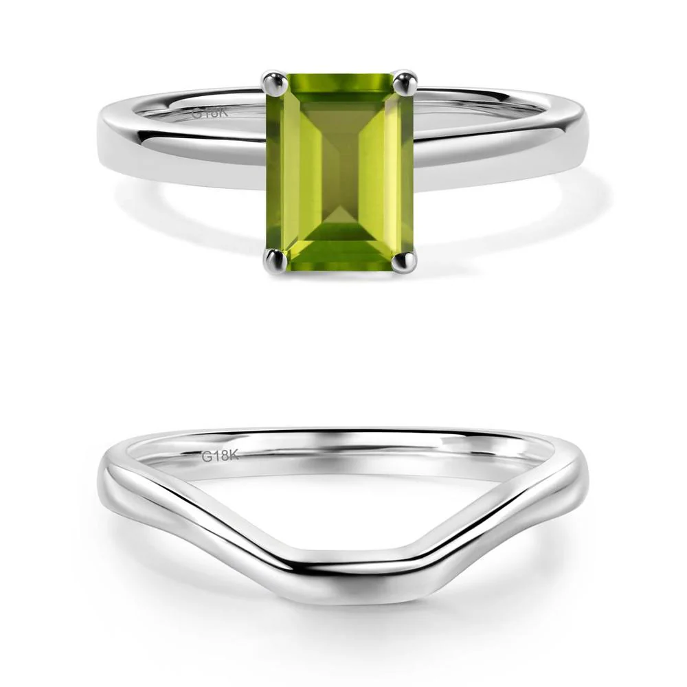 Peridot Plain Band Solitaire Engagement Ring - Image 23