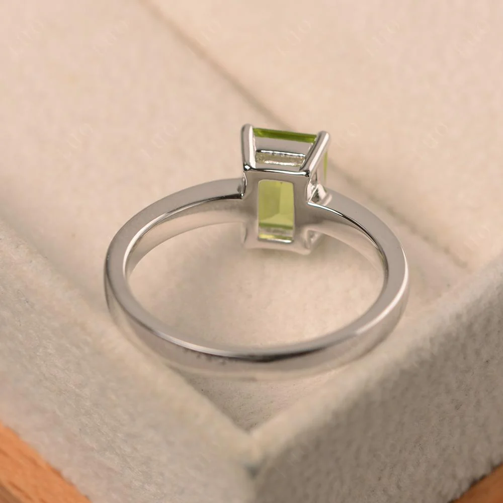 Peridot Plain Band Solitaire Engagement Ring - Image 31