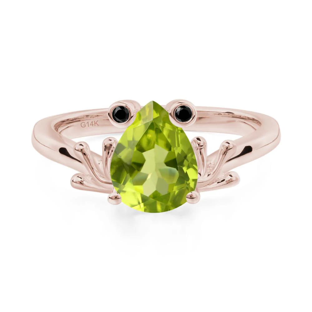 Peridot Frog Promise Ring - Image 3