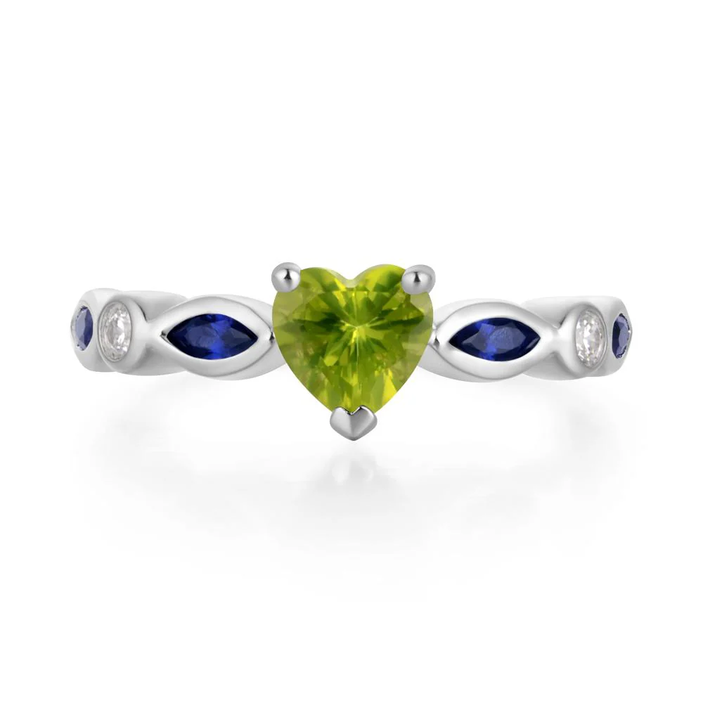 Heart Peridot Ring - Image 7