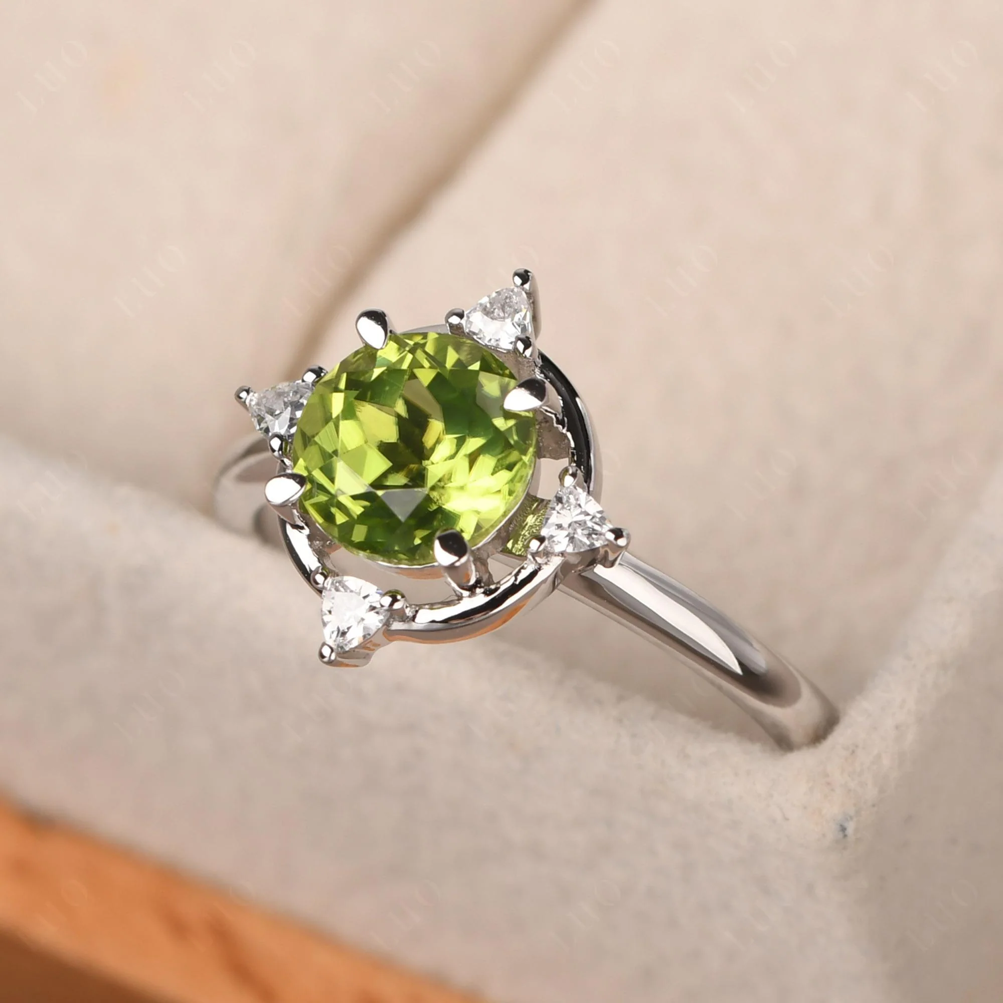 Peridot North Star Engagement Ring - Image 11