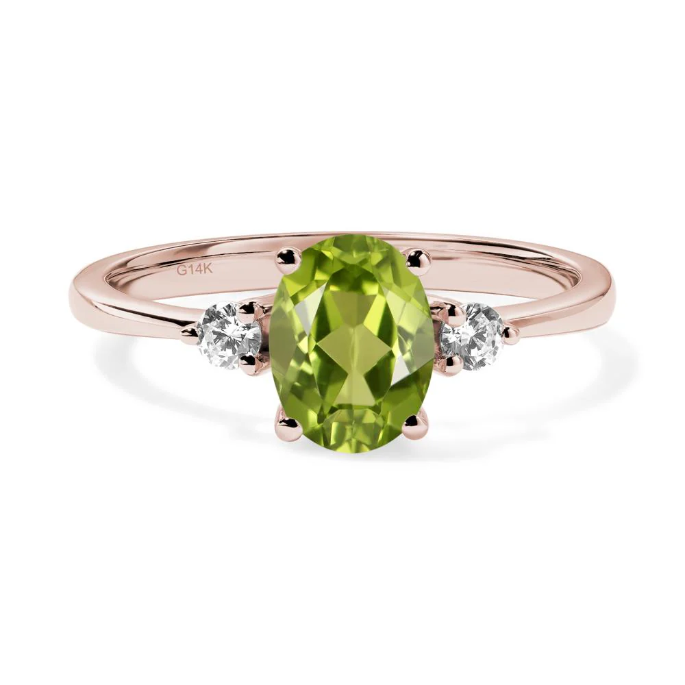 Trilogy Oval Peridot Ring - Image 5