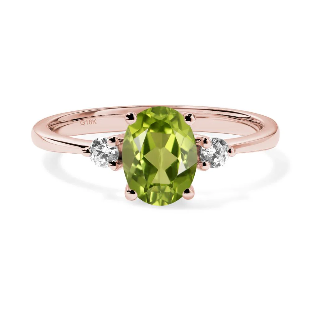 Trilogy Oval Peridot Ring - Image 8