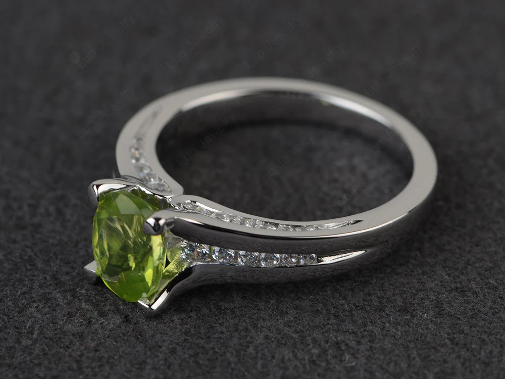 Peridot Channel Set Ring - Image 2