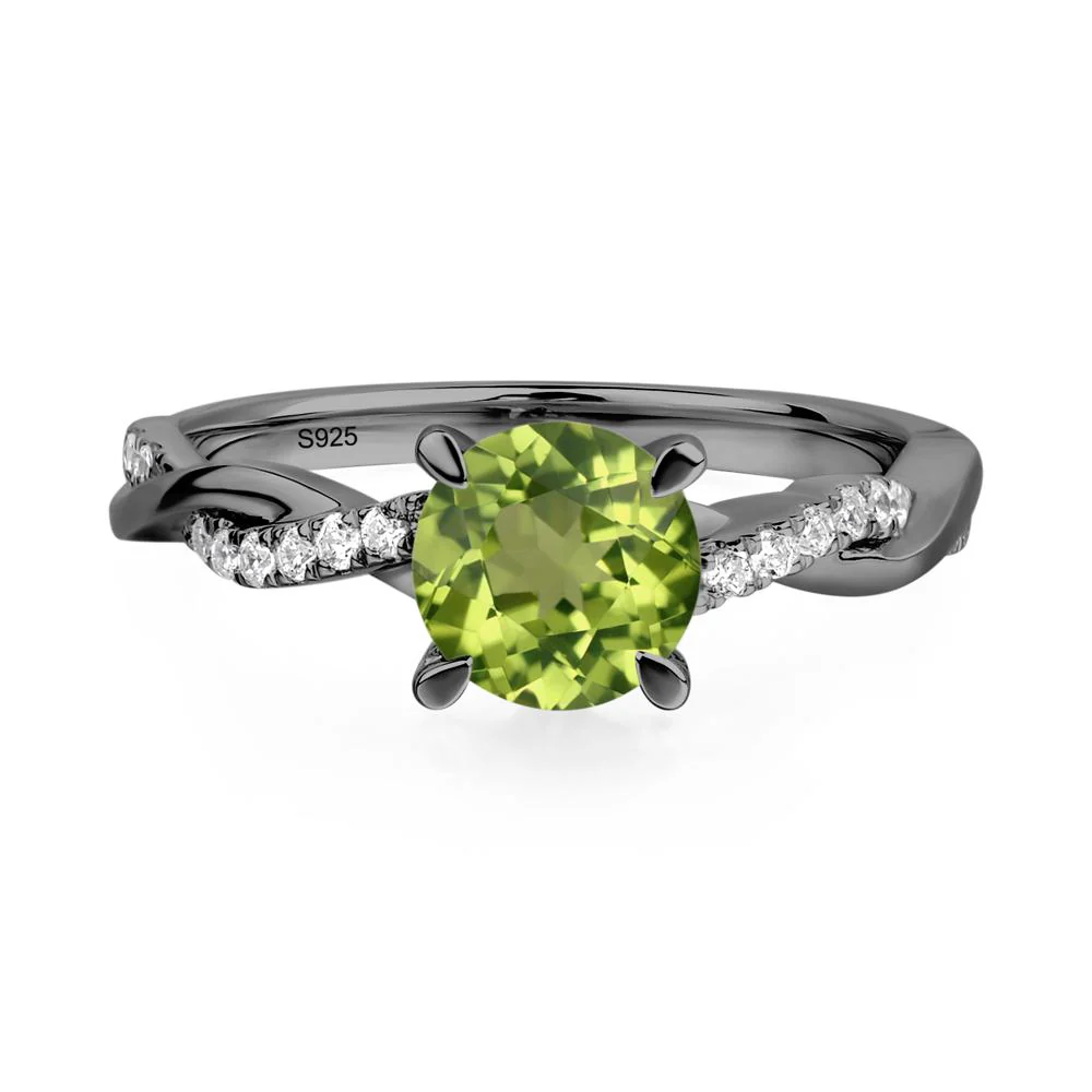 Peridot Twisted Engagement Ring - Image 2