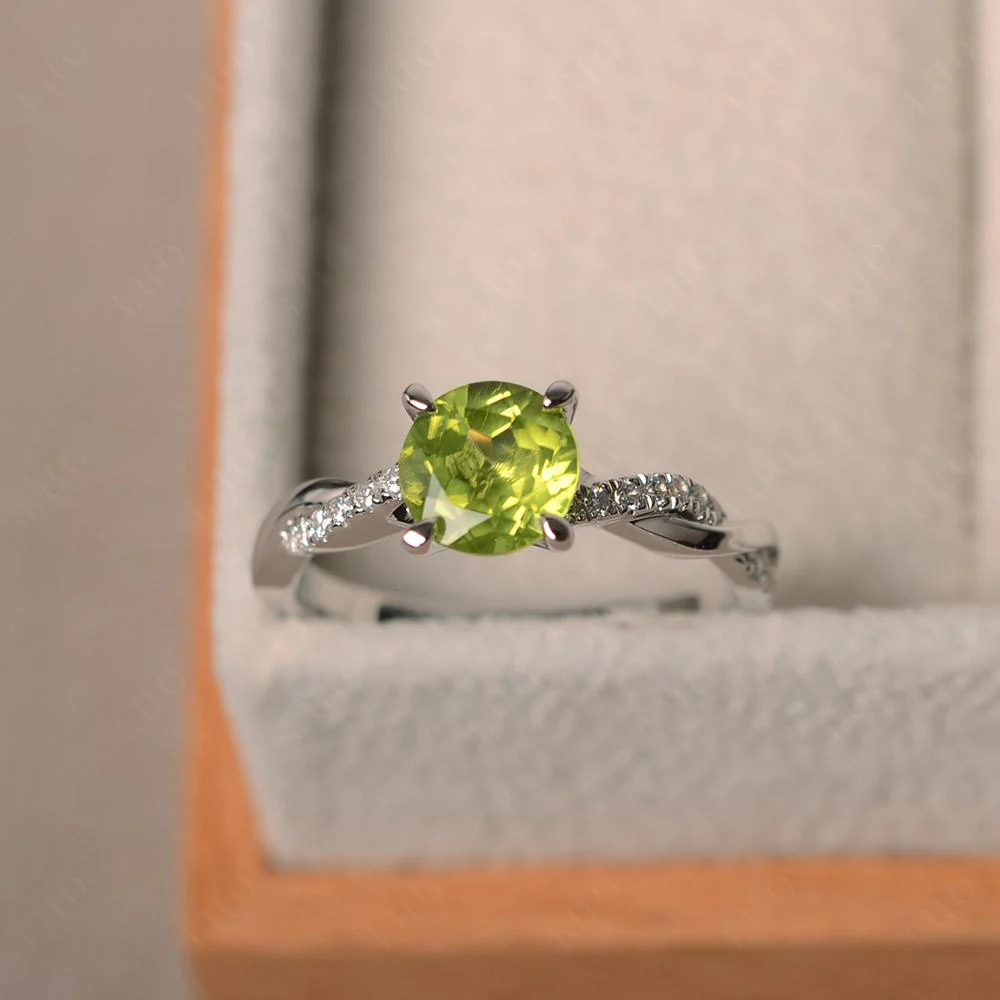 Peridot Twisted Engagement Ring - Image 29
