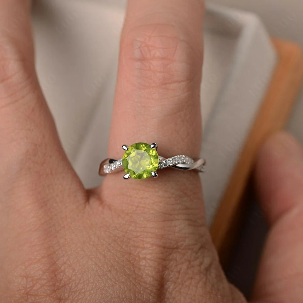 Peridot Twisted Engagement Ring - Image 32
