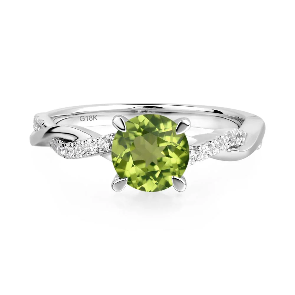 Peridot Twisted Engagement Ring - Image 6