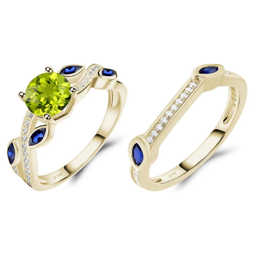 Peridot Twisted Leaf Engagement Ring - Image 15