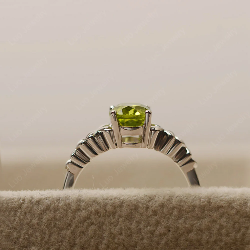 Peridot Butterfly Engagement Ring - Image 4