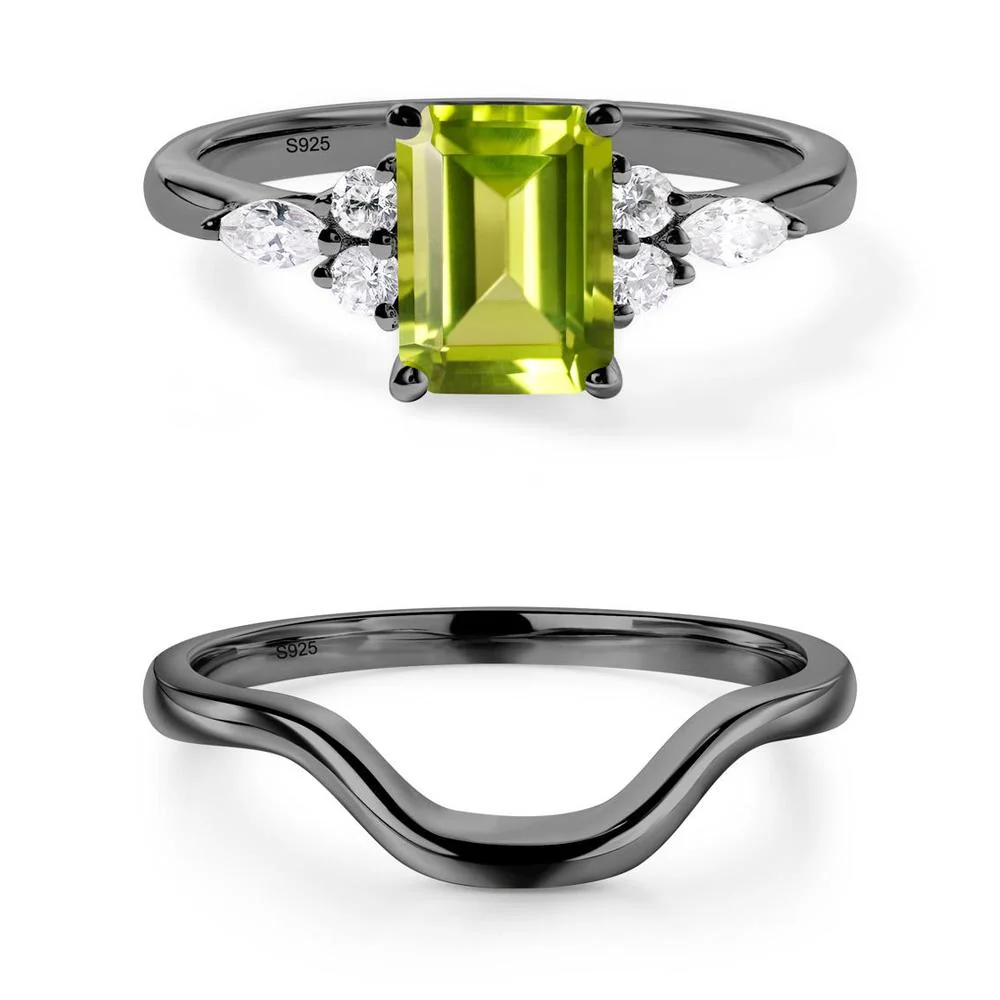 Simple Emerald Cut Peridot Ring - Image 23