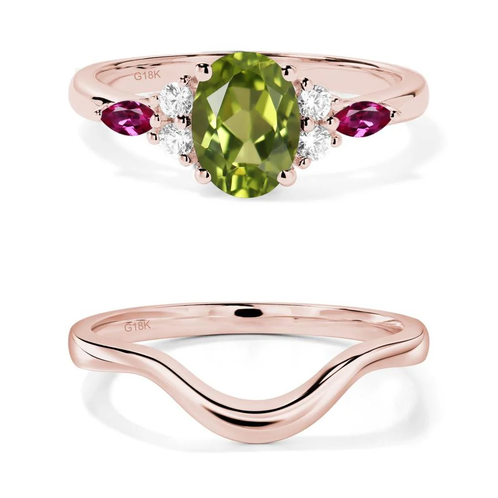 Simple Oval Peridot Engagement Ring - Image 17