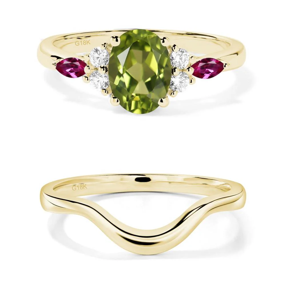 Simple Oval Peridot Engagement Ring - Image 21