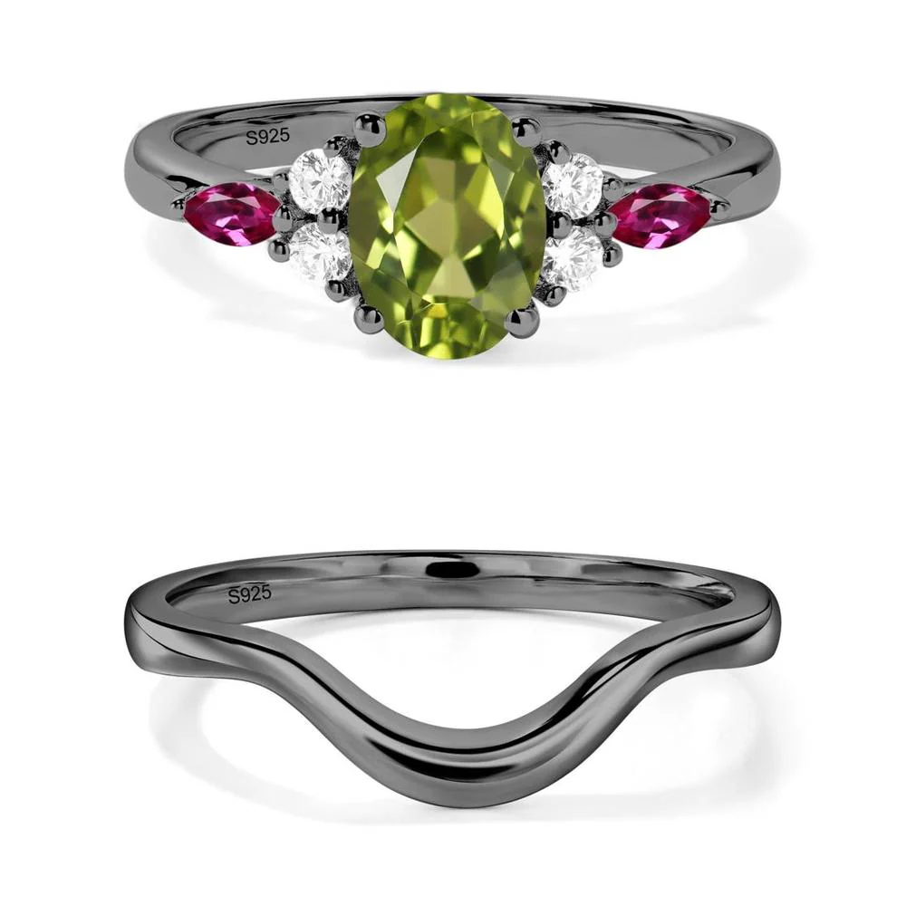Simple Oval Peridot Engagement Ring - Image 23
