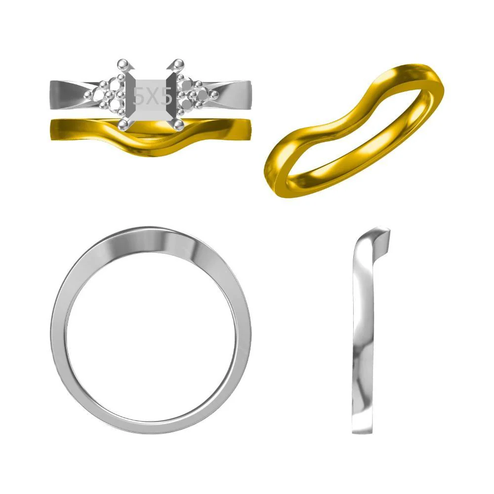 Square Cut Peridot Petite Ring - Image 10