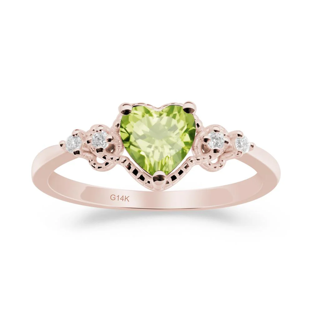 Peridot Ring with Milgrain Halo - Image 6