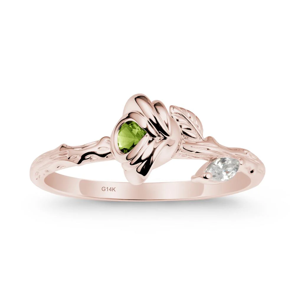 Peridot Self-Love Rose Ring - Image 2