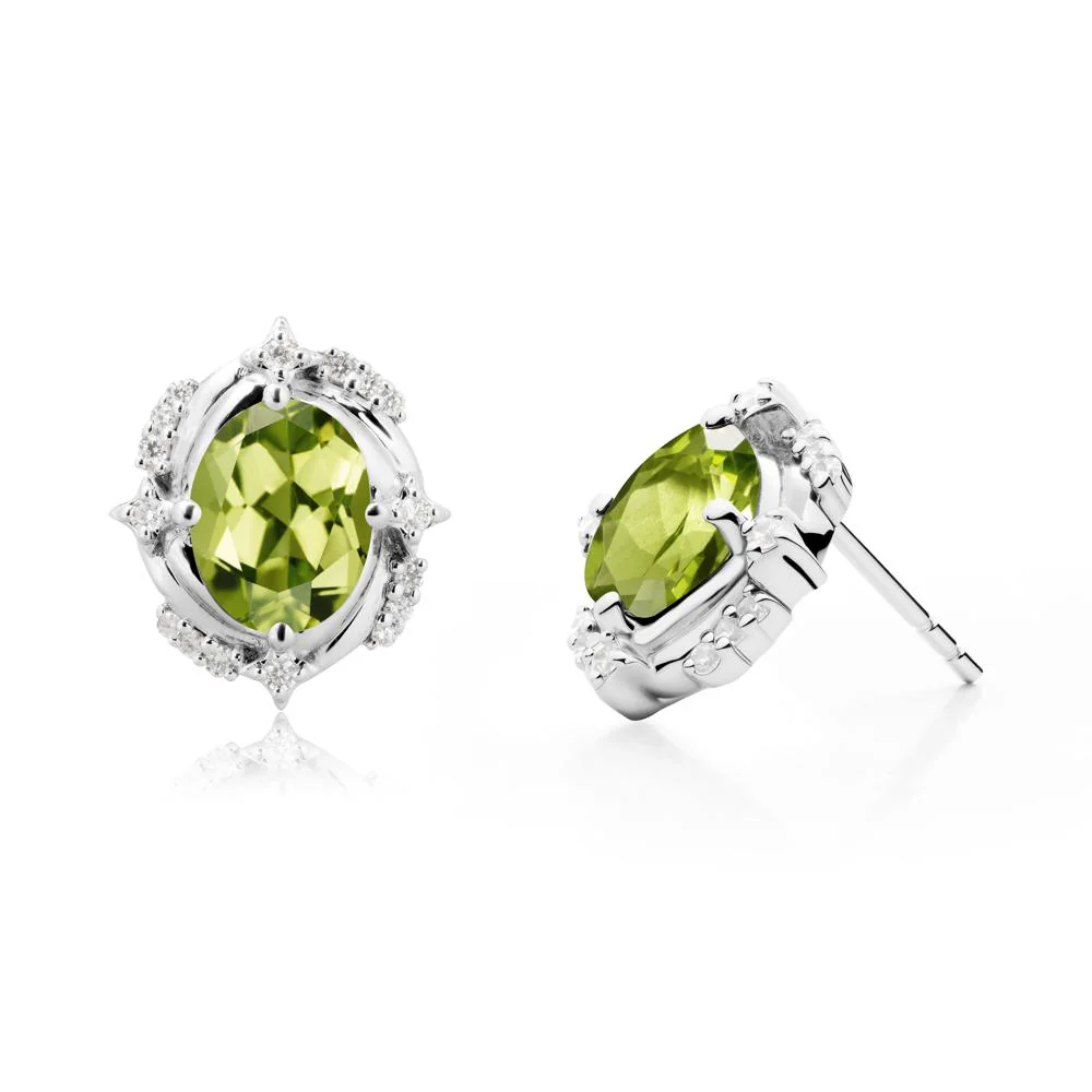 Peridot Shooting Star Stud Earrings - Image 3