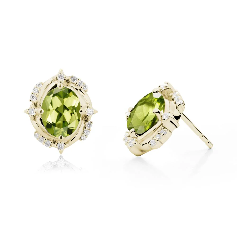 Peridot Shooting Star Stud Earrings - Image 4