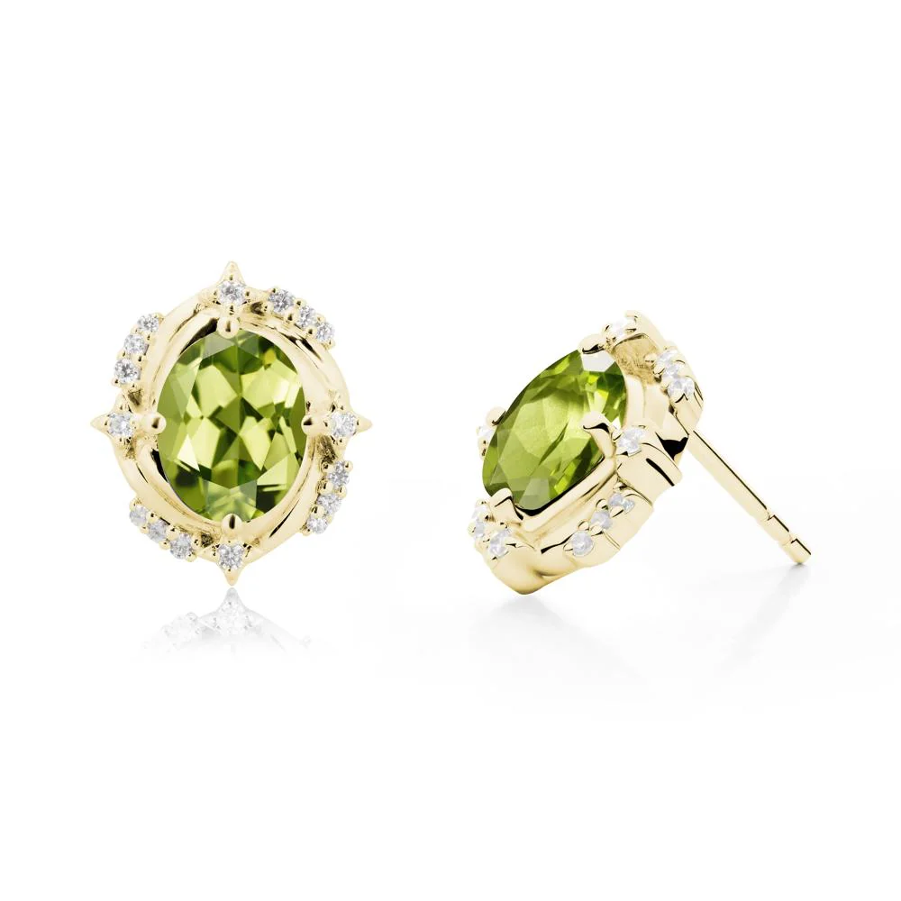Peridot Shooting Star Stud Earrings - Image 6