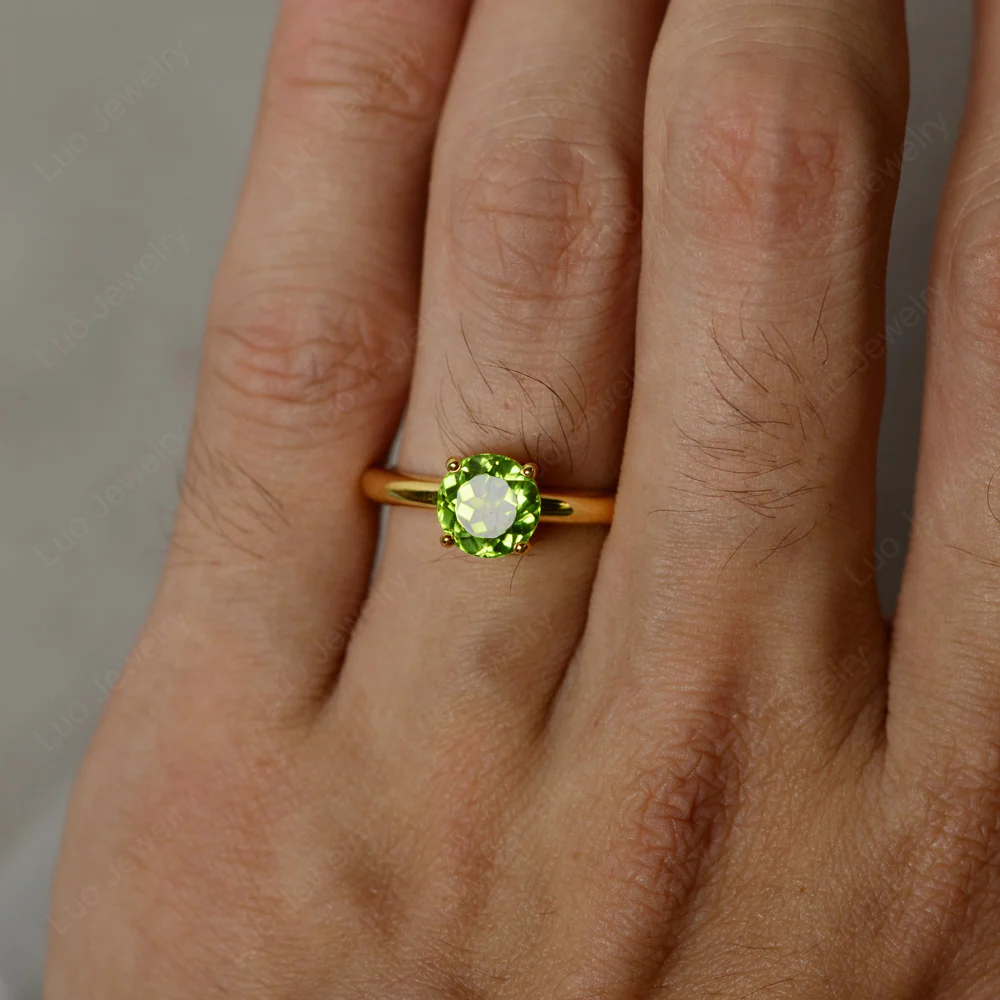 Peridot Solitaire Ring - Image 3