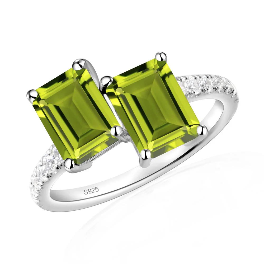 Peridot Toi Et Moi Ring
