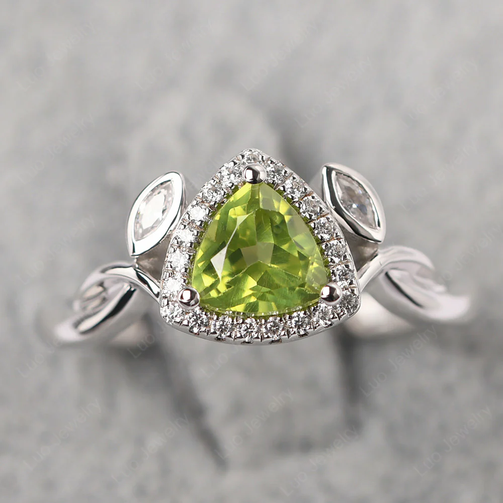 Peridot Twisted Leaf Ring - Image 3