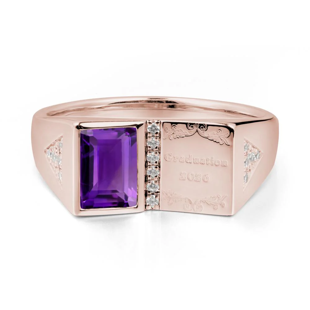 Personalized Graduation Amethyst Ring - Image 8