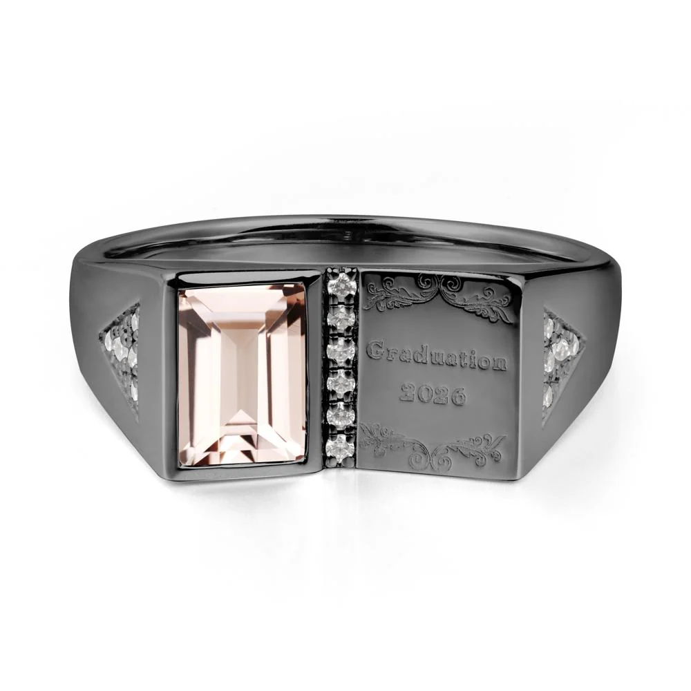 Personalized Graduation Morganite Ring - Image 8