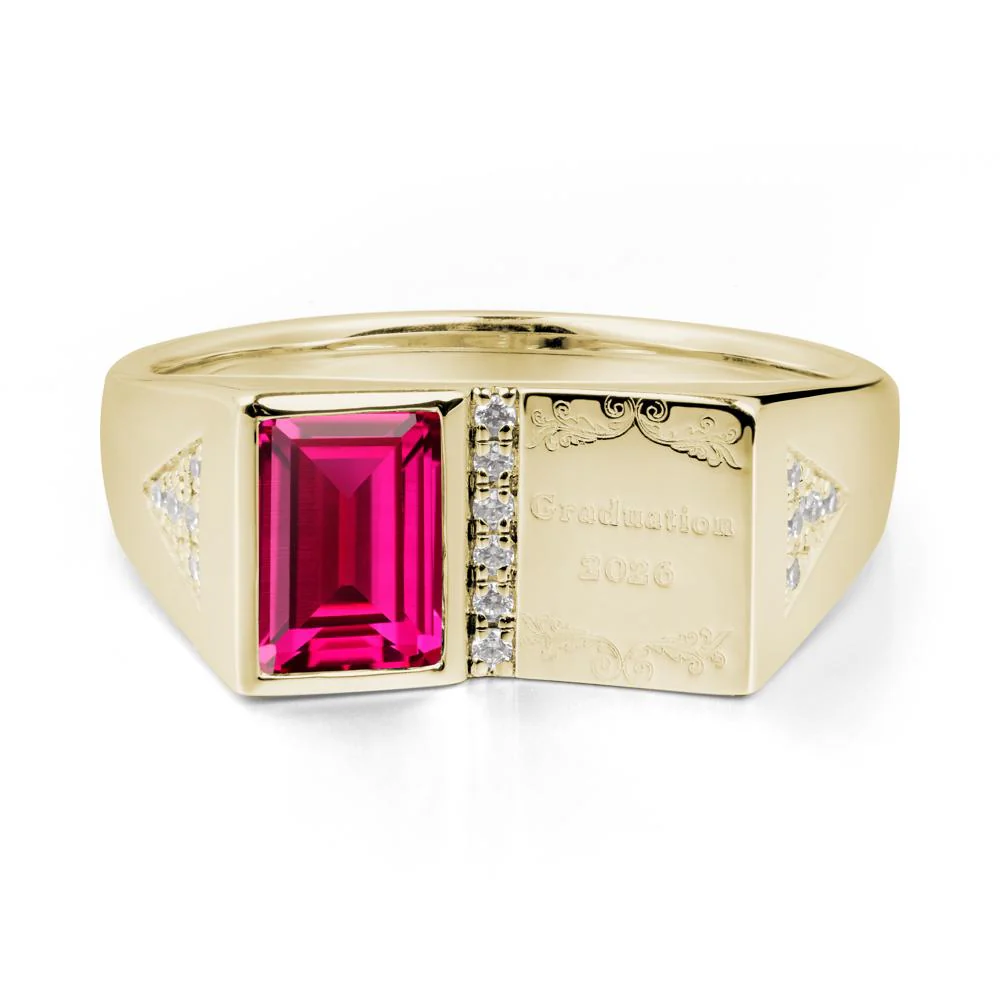 Personalized Graduation Ruby Ring - Image 6