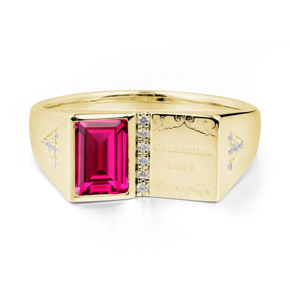 Personalized Graduation Ruby Ring - Image 7