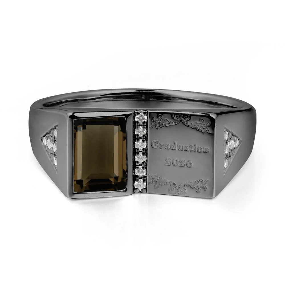 Personalized Graduation Smoky Quartz Ring - Image 7