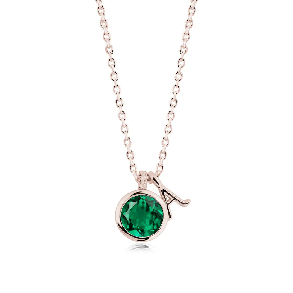 Personalized Initial Emerald Pendant - Image 3
