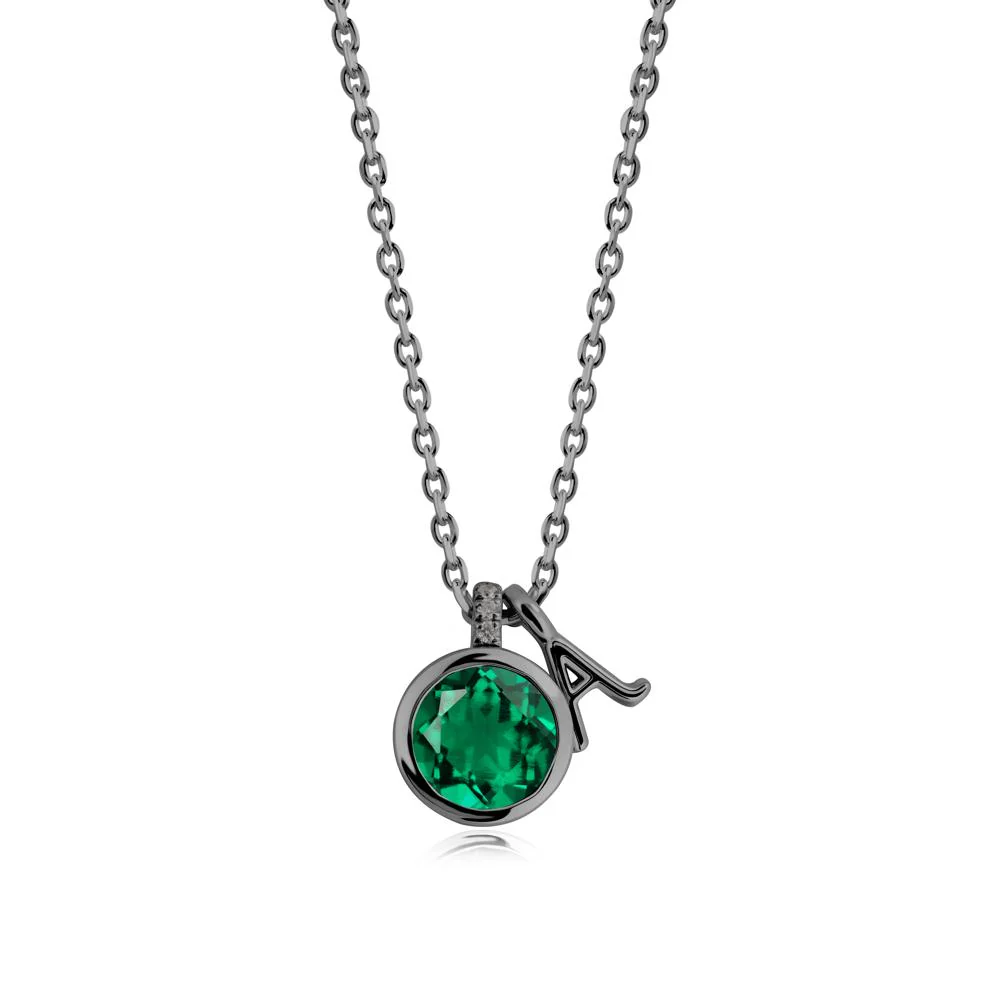 Personalized Initial Emerald Pendant - Image 7