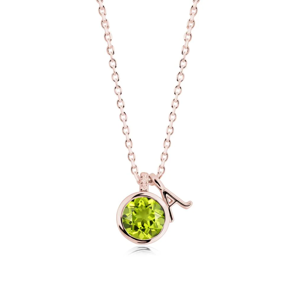 Personalized Initial Peridot Pendant - Image 2