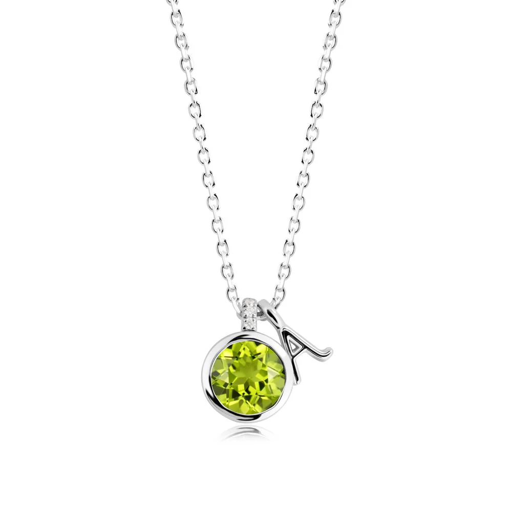 Personalized Initial Peridot Pendant - Image 5