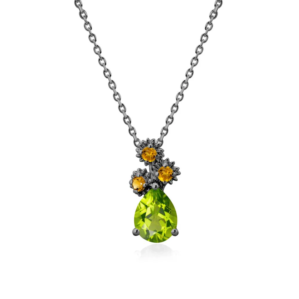 Petals of Promise Sunflower Peridot and Citrine Necklace - Image 7