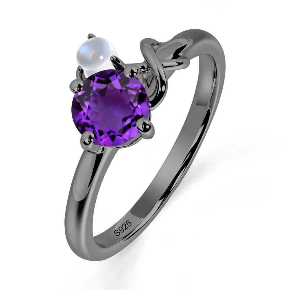 Petite Amethyst Infinity Engagement Ring - Image 4