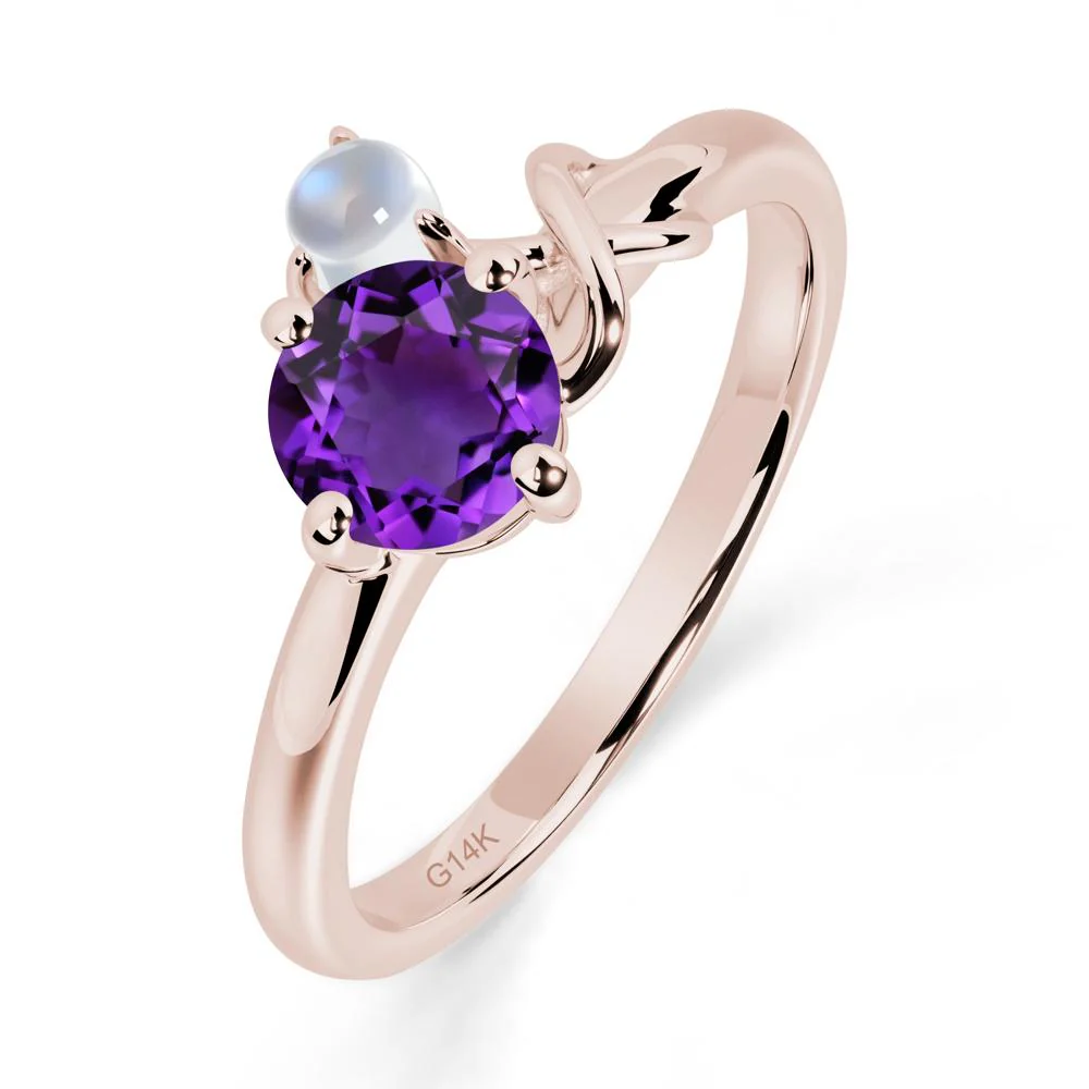 Petite Amethyst Infinity Engagement Ring - Image 7