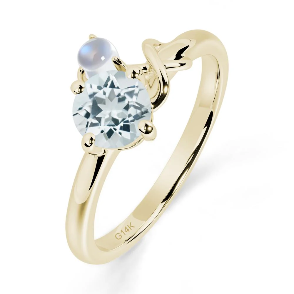 Petite Aquamarine Infinity Engagement Ring - Image 8