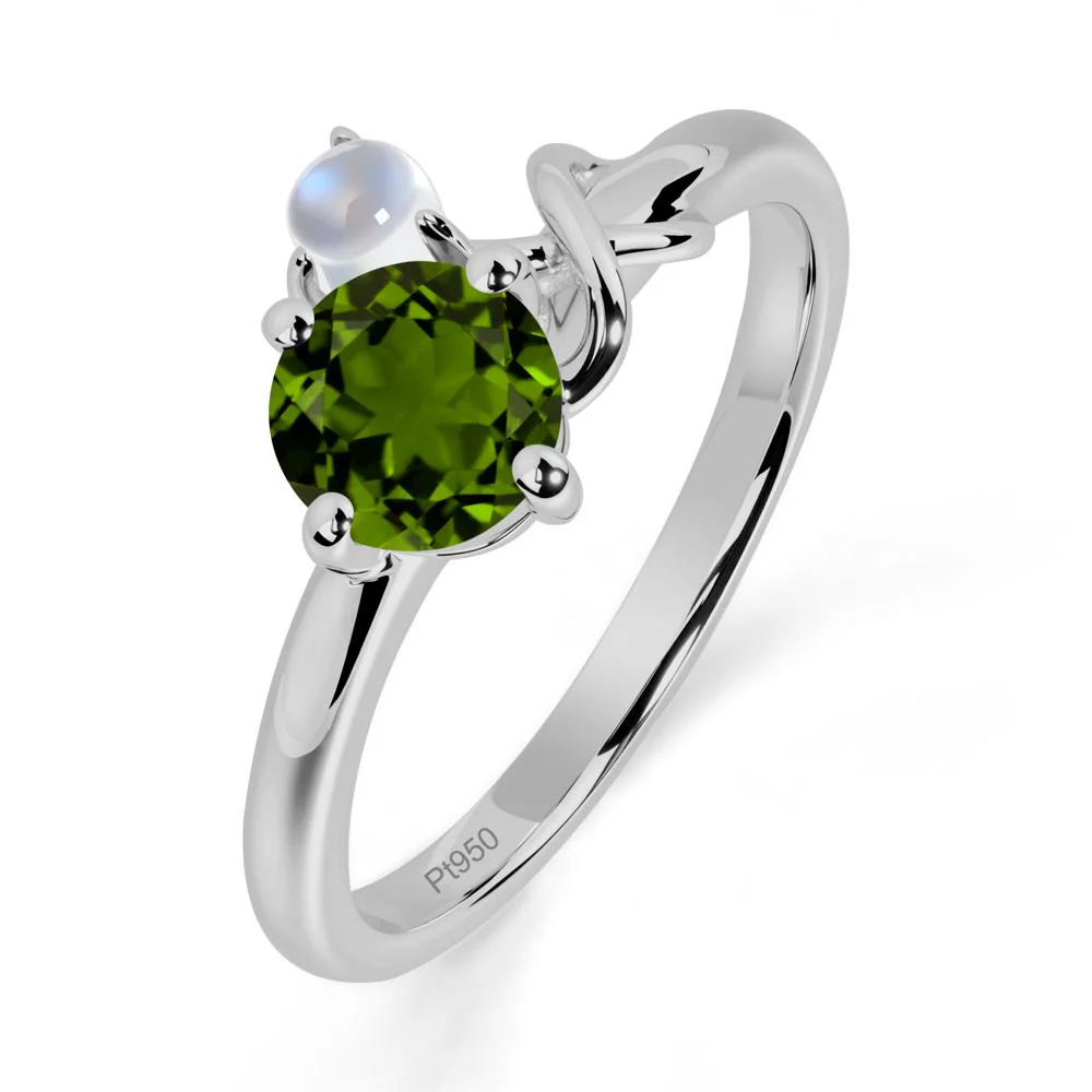 Petite Diopside Infinity Engagement Ring - Image 2