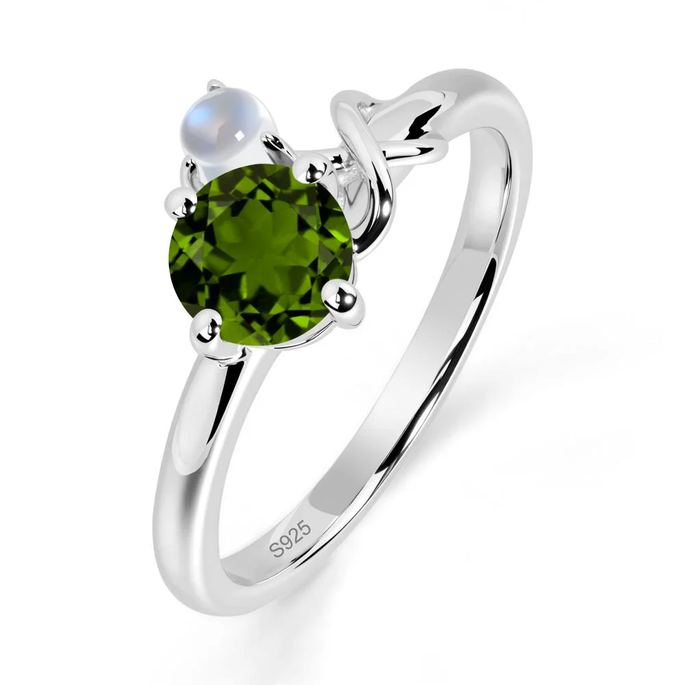 Petite Diopside Infinity Engagement Ring - Image 7